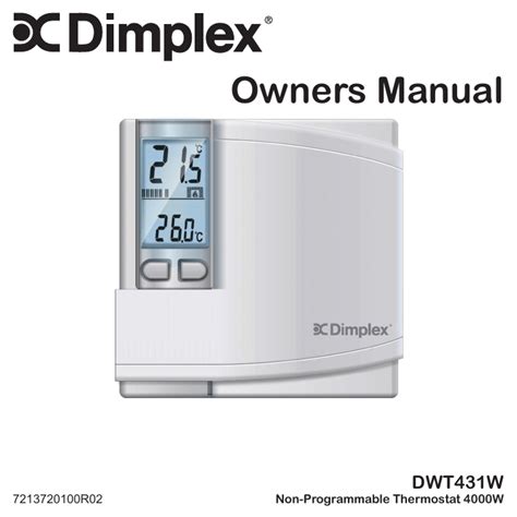 Dimplex Dwt431w Non Programmable Thermostat User Manual Manualzz