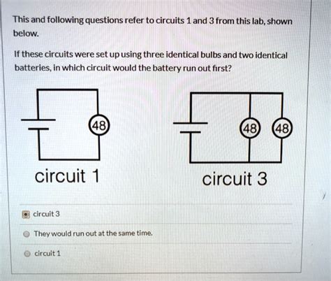 SOLVED This And The Following Questions Refer To Circuits 1 And 3 From