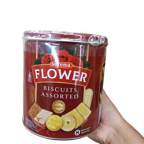 Jual Serena Flower Biscuits Assorted 500gr Biskuit Kue Kering Kaleng