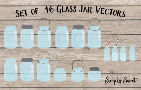 Mason Jar Vectors Mason Jar Clip Art Glass Jar Vectors Glass Jar Clip Art Ball Jars