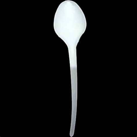 White Plastic Disposable Spoon For Event And Party Supplies Size