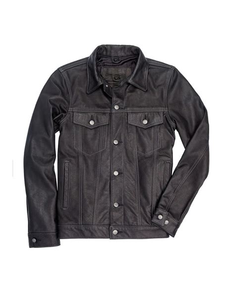 Calfskin Leather Jean Jacket Lerenjack