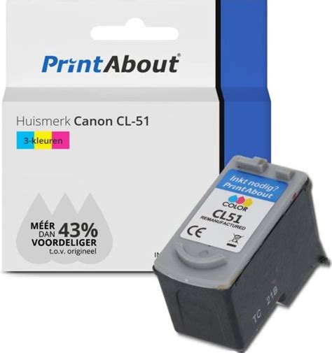 Printabout Huismerk Inktcartridge Cl Kleuren Hoge Capaciteit