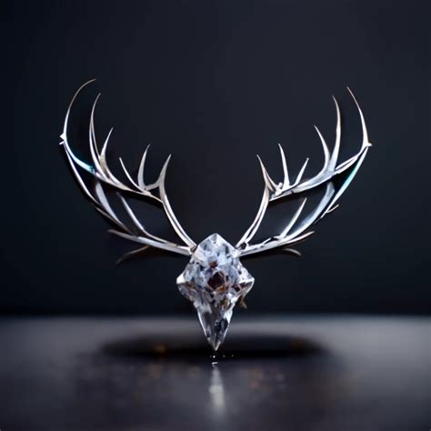 Stag Made From Diamonds Crystalline Regal Sleek Midjourney Openart