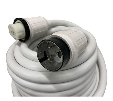 50a 125250v Marine Shore Power Boat Cord Cord 25 White 22512 Amp