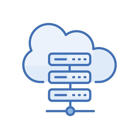 Cloud Server Solid Vector Blue Icon Cloud Computing Symbol Eps 10 File 16878013 Vector Art At