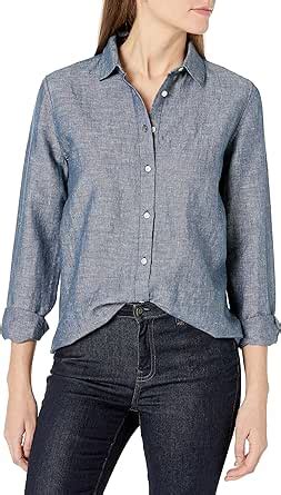 Amazon Amazon Essentials Women S Classic Fit Long Sleeve Linen