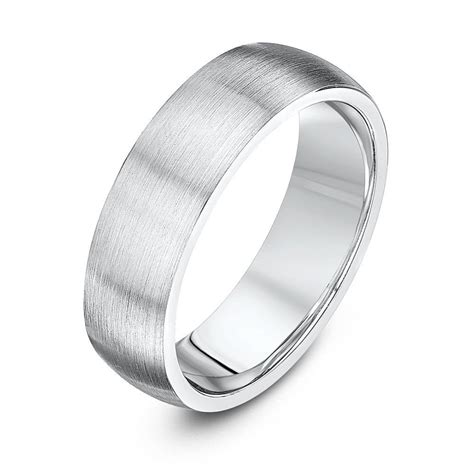 Palladium 950 Heavy Court Matt Finish 6mm Wedding Ring