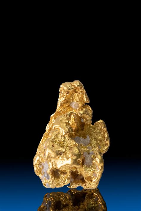 Oblong Beautiful Gold and Quartz Gold Nugget - Alaska - $322.00 : Natural gold Nuggets For Sale ...