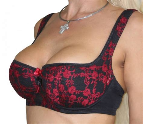 Balconett Halbschale Push Up B Gel Dirndl Bh Schw Rot