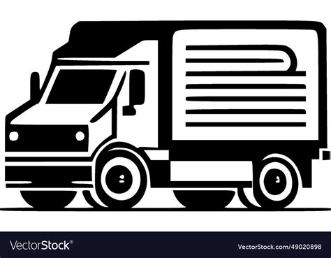 Truck - black and white isolated icon Royalty Free Vector