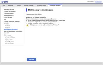 Mise à jour du micrologiciel à l aide de Web Config