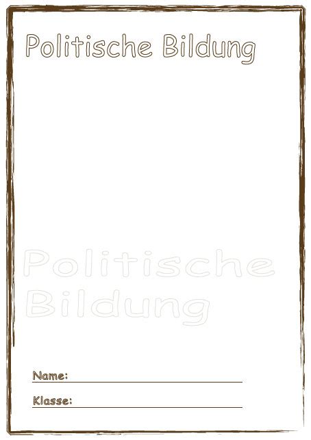 Politische Bildung Deckblatt Ausdrucken Deckblaetter Eu