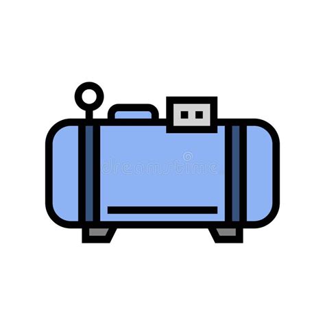 Compressed Air Energy Color Icon Vector Illustration Stock Vector