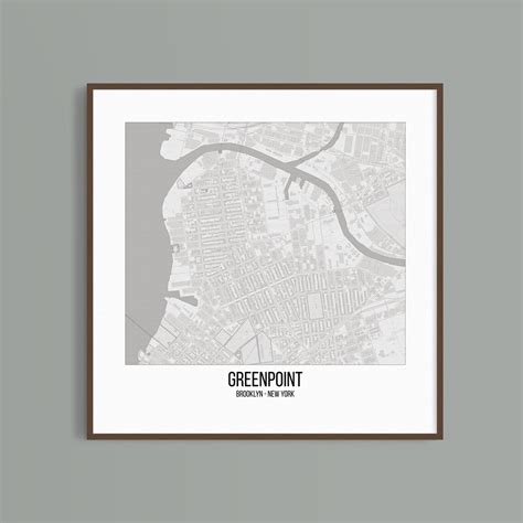 Greenpoint District of Brooklyn Map New York City (Instant Download) - Etsy