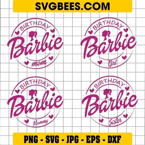 Barbie Birthday Cake Svg Svgbees