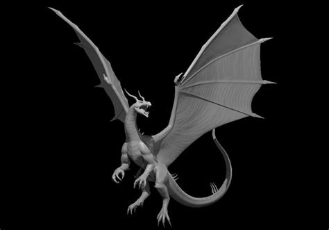 Ancient Emerald Dragon Flying Miniature Model for D&D Dungeons and Dragons, Pathfinder and ...