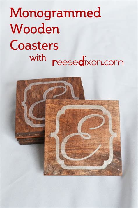 Monogrammed Wooden Coasters - Reese Dixon