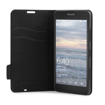 Mozo Classic Leather Style Microsoft Lumia Xl Wallet Case Black