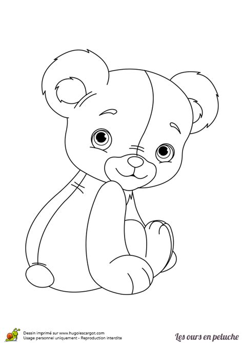 Coloriage Ours En Peluche Assis Sur