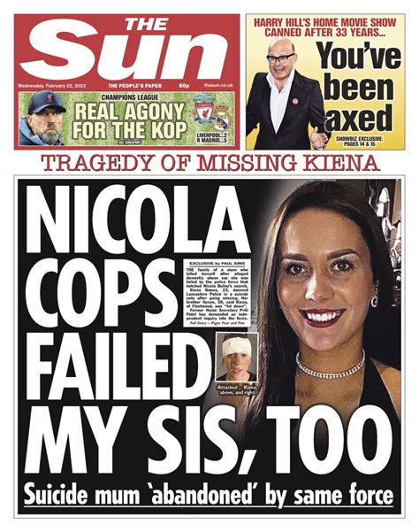 Tomorrows Papers Today On Twitter Wednesdays Sun Nicola Cops Failed