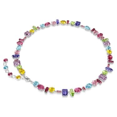 Gema Necklace Mixed Cuts Multicoloured Rhodium Plated Swarovski