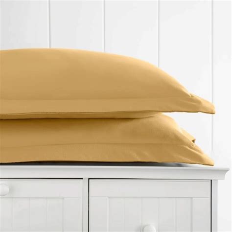 Solid Pillow Shams Set - Ultra Soft - Becky Cameron® (set Of 2), Gold, Standard : Target