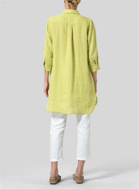 Linen Classic Shirt Tunic Plus Size