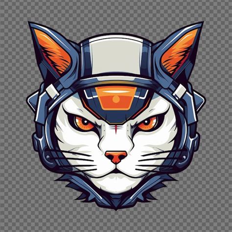 Premium Psd Cat Head Mascot Wearing An Ancient War Helmet