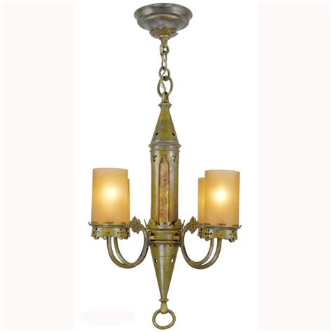 Gothic Style Edwardian Period Antique Chandelier Ceiling Light Circa