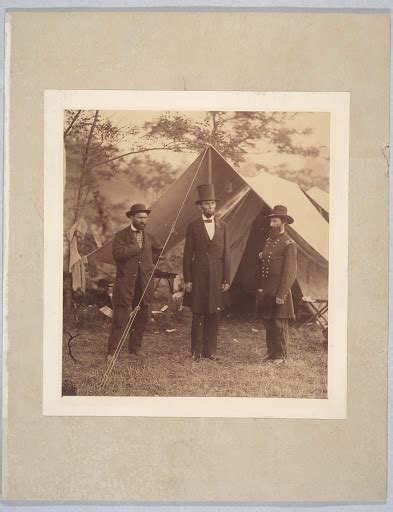 President Abraham Lincoln Major General John A Mcclernand Right