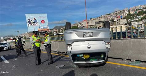 Iba A Exceso De Velocidad Vuelca Auto En La M Xico Pachuca