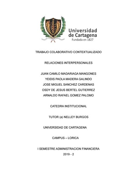 Catedra Contextualizado 2021 Universidad De Cartagena Colaborativo