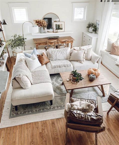 Fall Boho Modern Farmhouse Living Room Decor - The Beauty Revival