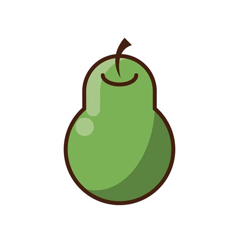 Fresh Pear Fruit Nature Icon Vector Art At Vecteezy