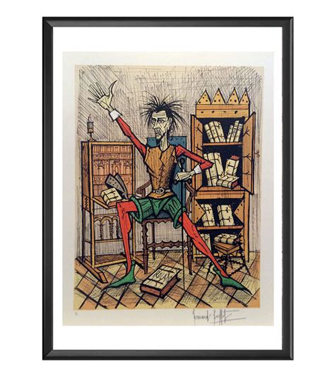 Lithographie Don Quichotte Dans Sa Biblioth Que Bernard Buffet