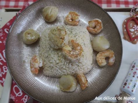 Risotto Aux Noix De Saint Jacques Et Crevettes Recette Risotto Aux