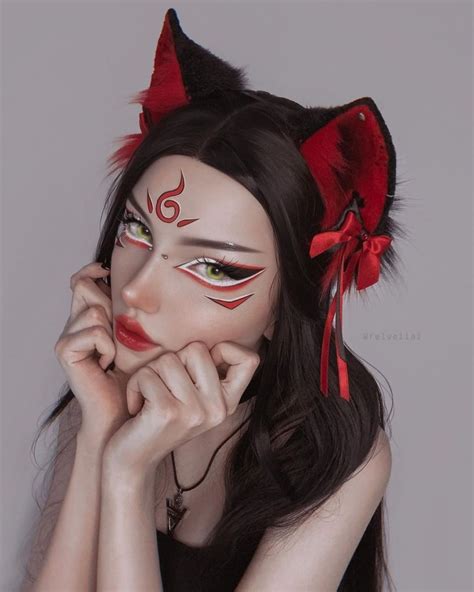 Kitsune Makeup Anime Eye Makeup Fantasy Makeup Anime Makeup