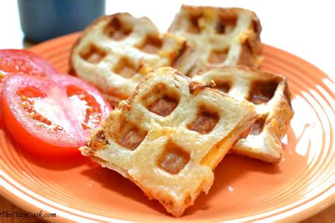 Waffle Iron Grilled Cheese The Cozy Cook