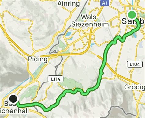 Voralpenweg 04 Etappe 23: Salzburg/Mönchsberg - Bad Reichenhall, Salzburg, Austria - Map, Guide ...