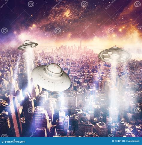 Alien Invasion Stock Illustration Illustration Of Spotlight 43431816