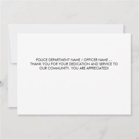 Police Officer Heart American Flag Law Enforcement Thank You Card Zazzle