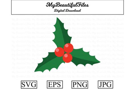 Mistletoe Clipart Illustration Graphic by MyBeautifulFiles · Creative Fabrica