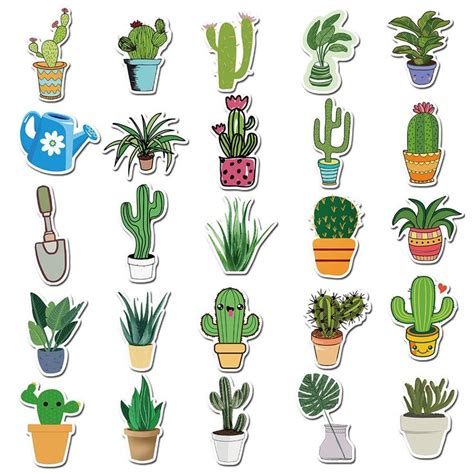 Pcs Cute Plants Sticker Packcawaii Sticker Setfor Etsy In