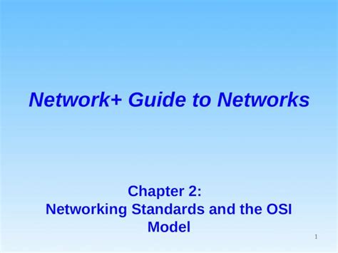 Ppt Chapter02 Networking Standards And The Osi Model Pdfslide Net