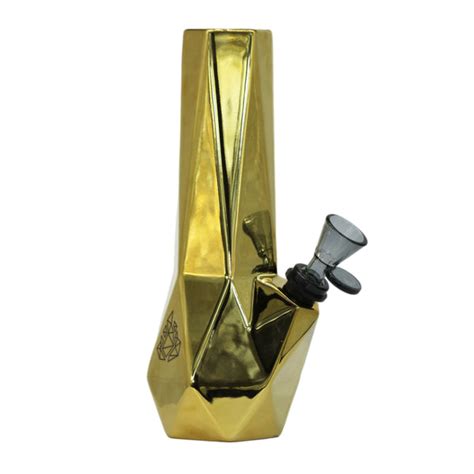 Brnt Designs Bong à Eau En Céramique Hexagonale Doré édition Limitée