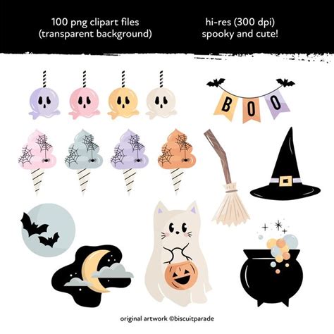 Cute Halloween Clipart Cute Pastel Halloween Clipart Pink Clip Art