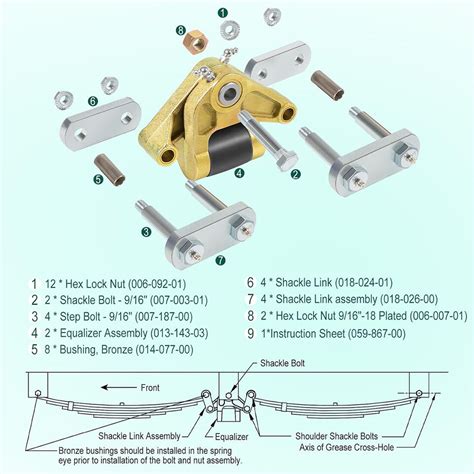 K71 652 00 E Z Flex Tandem Axle Equalizer System Suspension Kit Hd Trailer Kit Ebay