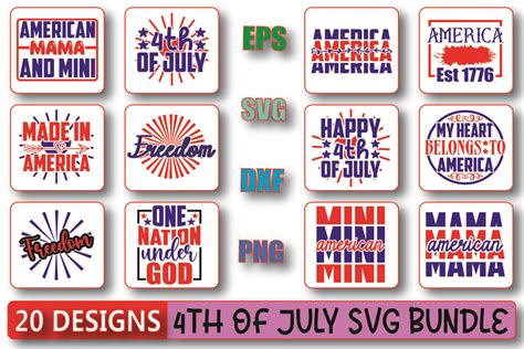 4th Of July Svg Free Bundle Vol 5 Graphic By Designshop24 · Creative