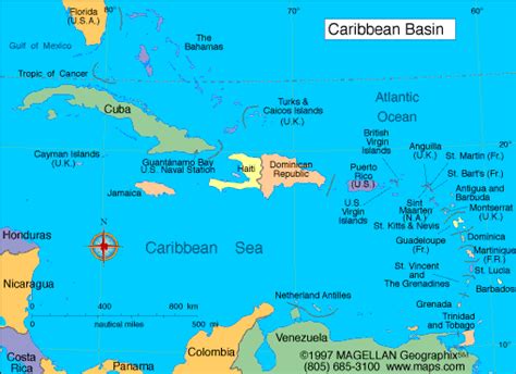 Map Of The Caribbean With Countries - Yetta Katerine